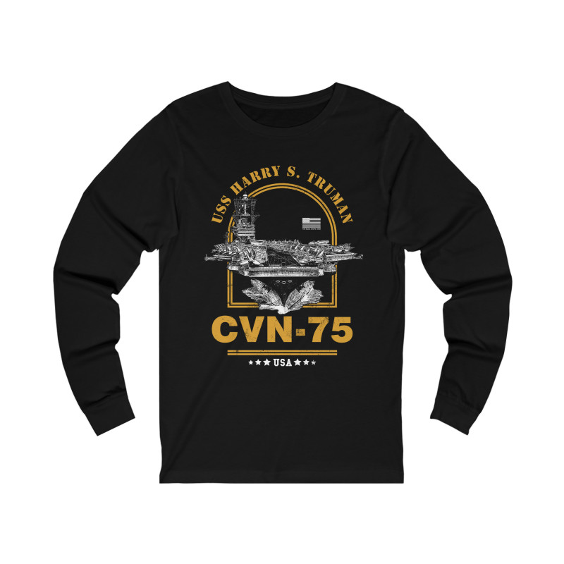 CVN-75 USS Harry S Truman Aircraft Carrier Long Sleeve Tee