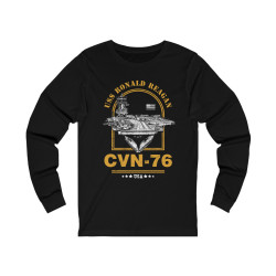 CVN-76 USS Ronald Reagan Aircraft Carrier Long Sleeve Tee