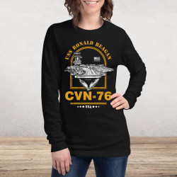 CVN-76 USS Ronald Reagan Aircraft Carrier Long Sleeve Tee