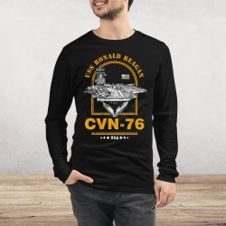 CVN-76 USS Ronald Reagan Aircraft Carrier Long Sleeve Tee