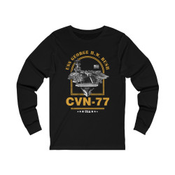 CVN-77 USS George HW Bush Aircraft Carrier Long Sleeve Tee