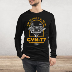 CVN-77 USS George HW Bush Aircraft Carrier Long Sleeve Tee