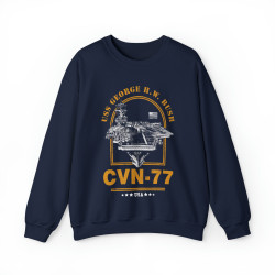 CVN-77 USS George HW Bush Aircraft Carrier Sweatshirt