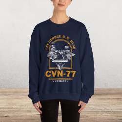 CVN-77 USS George HW Bush Aircraft Carrier Sweatshirt