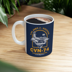 CVN-74 USS John C Stennis Aircraft Carrier Mug (11oz)