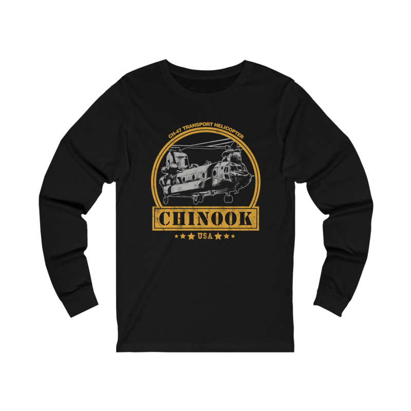 CH-47 Chinook Helicopter Long Sleeve Tee