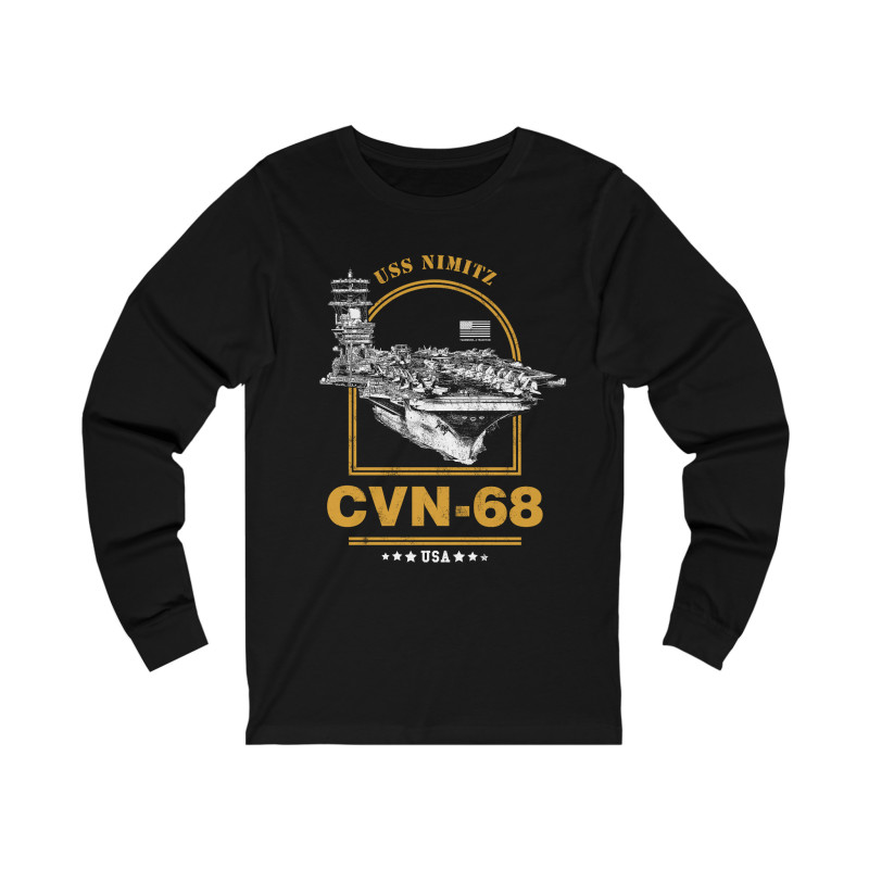 CVN-68 USS Nimitz Aircraft Carrier Long Sleeve Tee