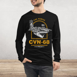 CVN-68 USS Nimitz Aircraft Carrier Long Sleeve Tee