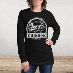 Chinook Transport Helicopter Long Sleeve Tee