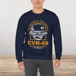 CVN-69 USS Dwight D Eisenhower Aircraft Carrier Sweatshirt