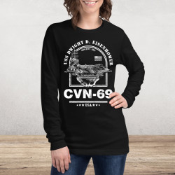 USS Dwight D Eisenhower Aircraft Carrier Long Sleeve Tee