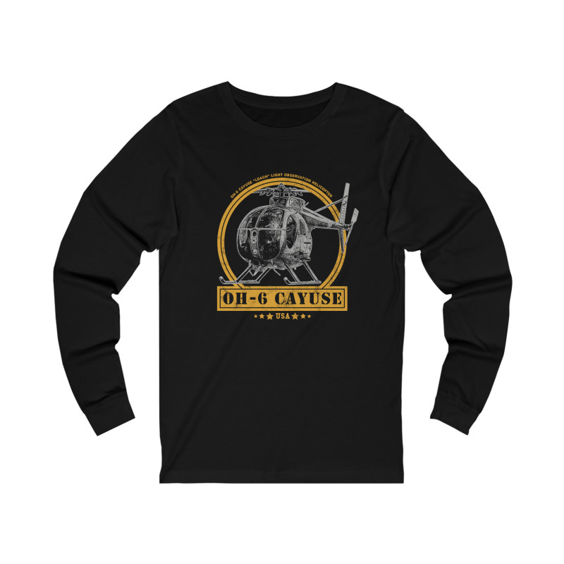 OH-6 Cayuse "Loach" Helicopter Long Sleeve Tee