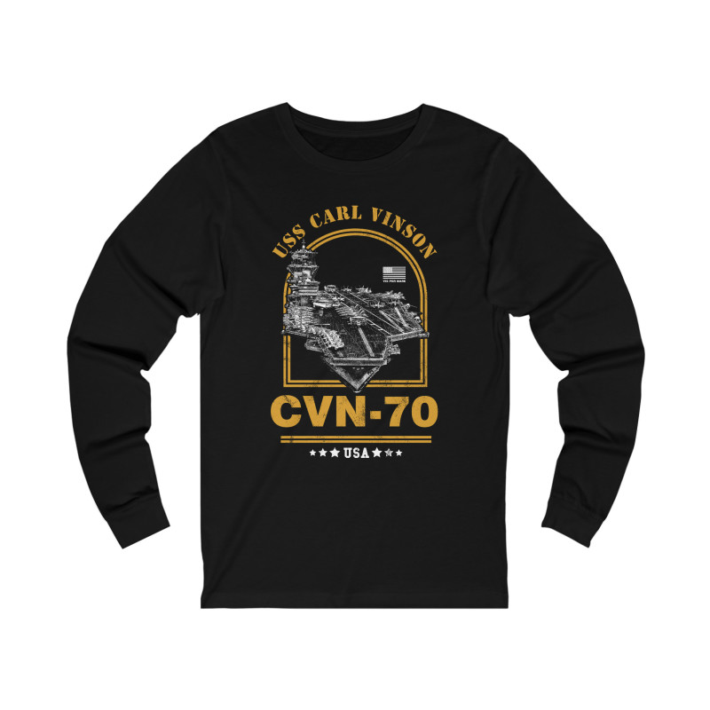 CVN-70 USS Carl Vinson Aircraft Carrier Long Sleeve Tee