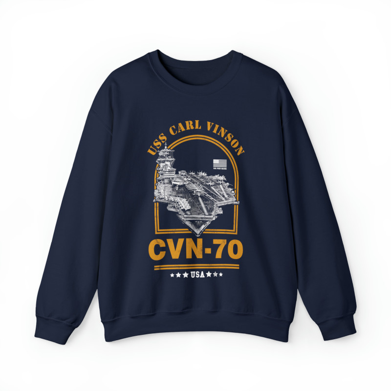 CVN-70 USS Carl Vinson Aircraft Carrier Sweatshirt