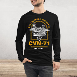 CVN-71 USS Theodore Roosevelt Aircraft Carrier Long Sleeve Tee