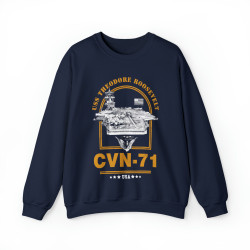 CVN-71 USS Theodore Roosevelt Aircraft Carrier Sweatshirt