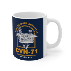 CVN-71 USS Theodore Roosevelt Aircraft Carrier Mug (11oz)