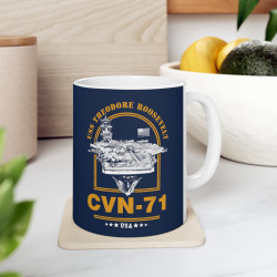 CVN-71 USS Theodore Roosevelt Aircraft Carrier Mug (11oz)