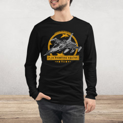 F-16 Fighting Falcon Multirole Fighter Aircraft Long Sleeve Tee