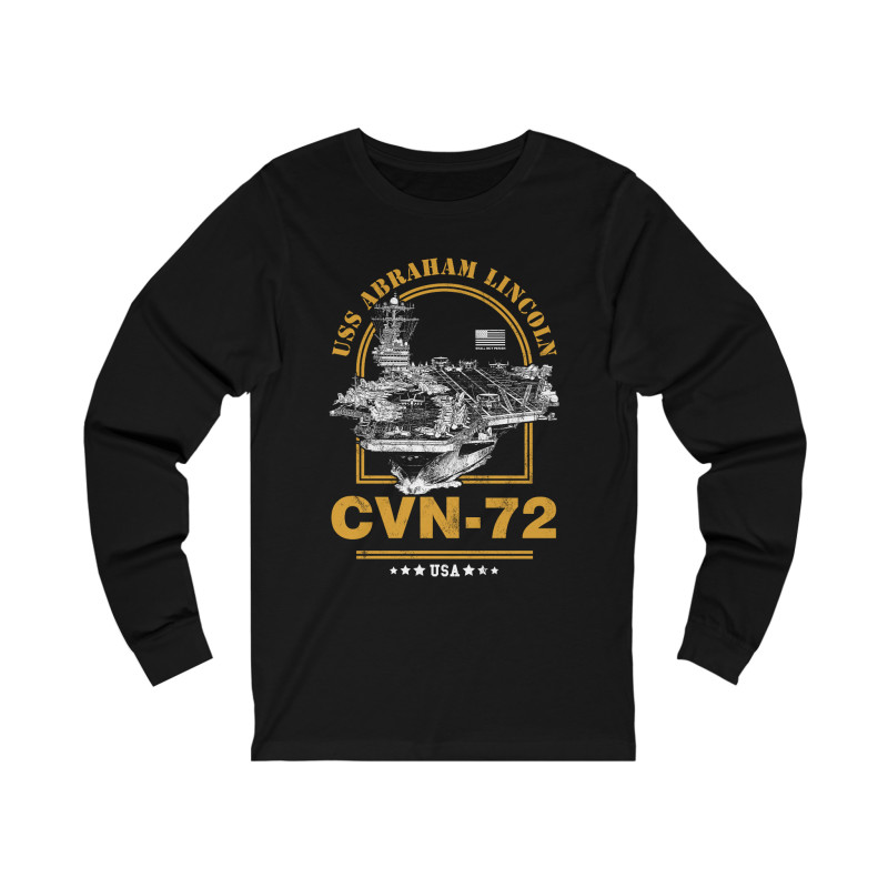 CVN-72 USS Abraham Lincoln Aircraft Carrier Long Sleeve Tee