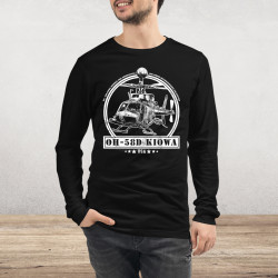 OH-58D Kiowa Helicopter Long Sleeve Tee