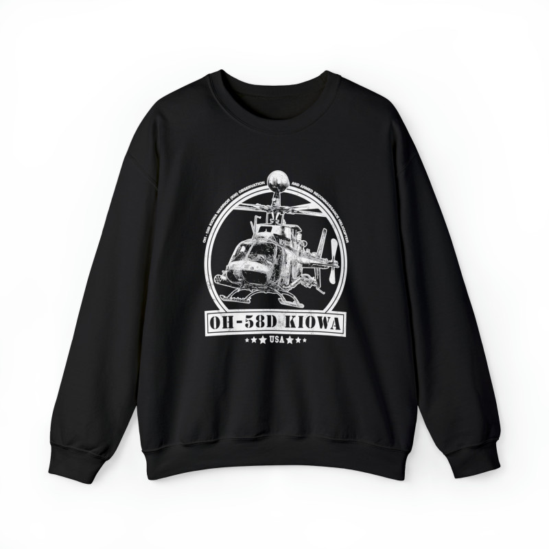 OH-58D Kiowa Helicopter Sweatshirt